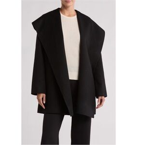 VINCE Hooded Wool-Blend Coat